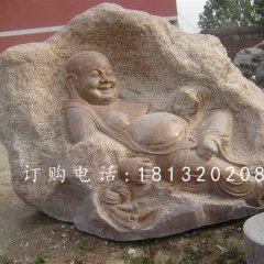 彌勒佛石雕，石材佛像雕塑