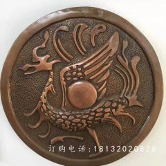 黃銅浮雕，古代神獸銅浮雕