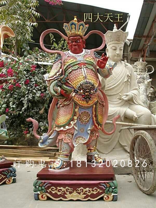 玻璃鋼四大天王，玻璃鋼彩繪雕塑 (1)