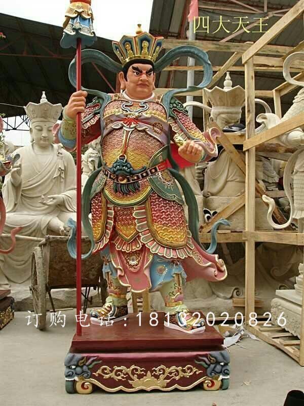 玻璃鋼四大天王，玻璃鋼彩繪雕塑 (4)