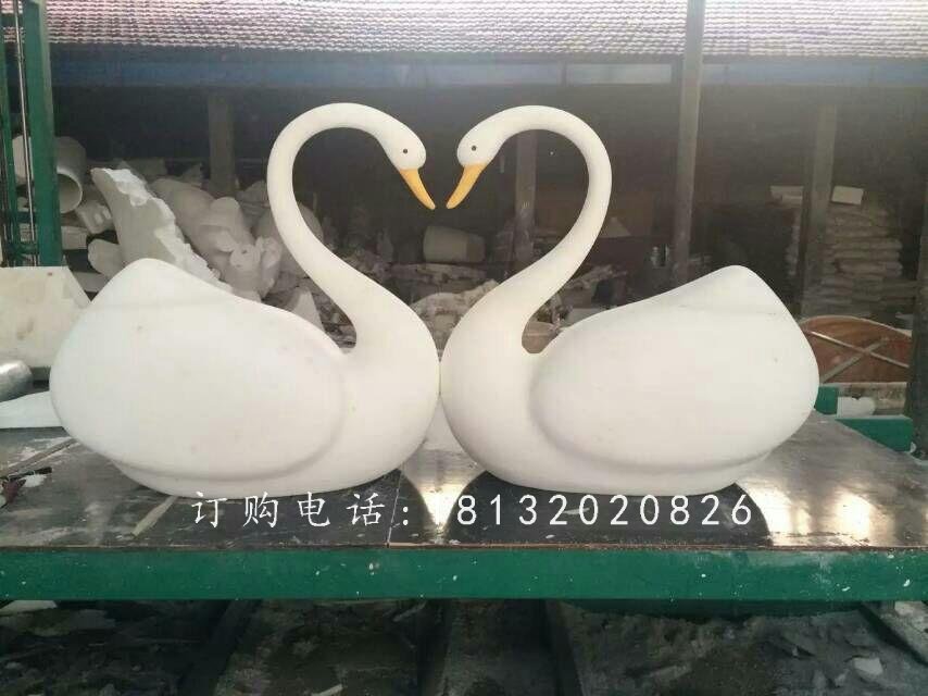 白天鵝雕塑,玻璃鋼天鵝動(dòng)物雕塑 (3)
