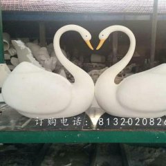 白天鵝雕塑，玻璃鋼天鵝動(dòng)物雕塑