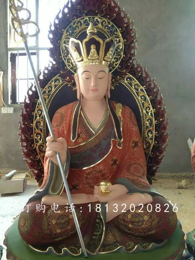 玻璃鋼地藏王菩薩，佛像雕塑 (2)