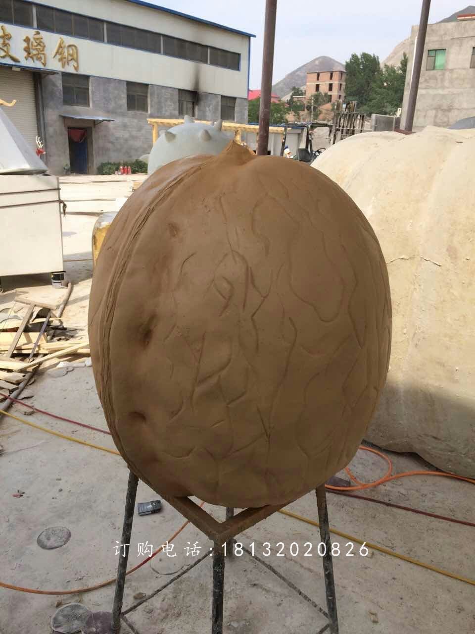 核桃雕塑，仿真玻璃鋼雕塑 (1)