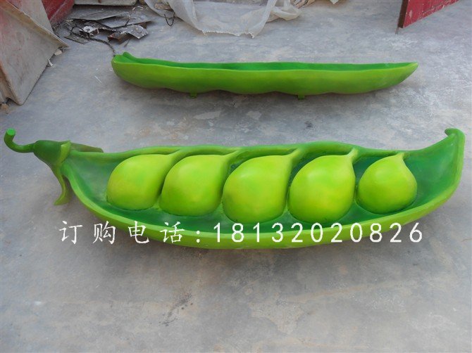 豌豆雕塑，仿真植物玻璃鋼雕塑 (4)