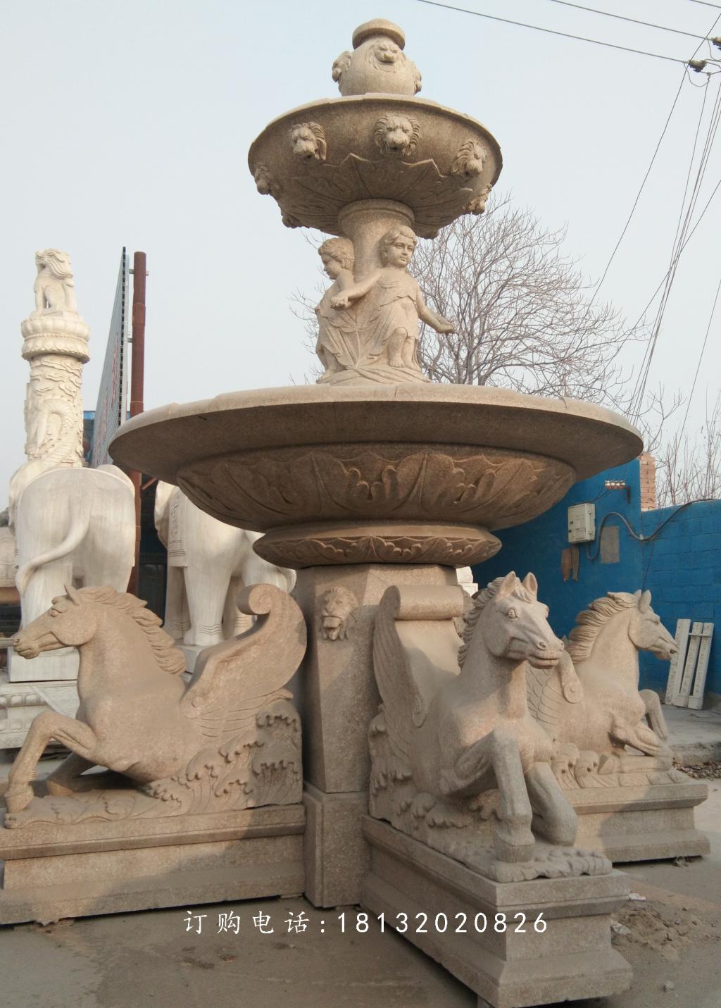 石雕噴泉，歐式噴泉，大理石噴泉