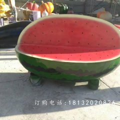 西瓜雕塑，玻璃鋼仿真水果雕塑