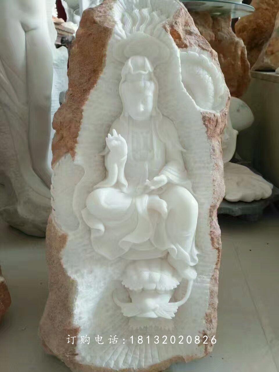 漢白玉石浮雕，佛像石浮雕
