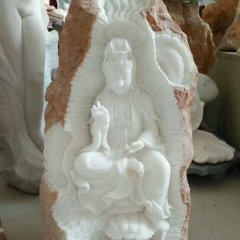 漢白玉石浮雕，佛像石浮雕
