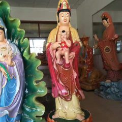 送子觀音雕塑，玻璃鋼觀音菩薩