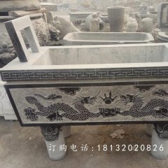 石雕香爐，青石香爐，寺廟方形香爐