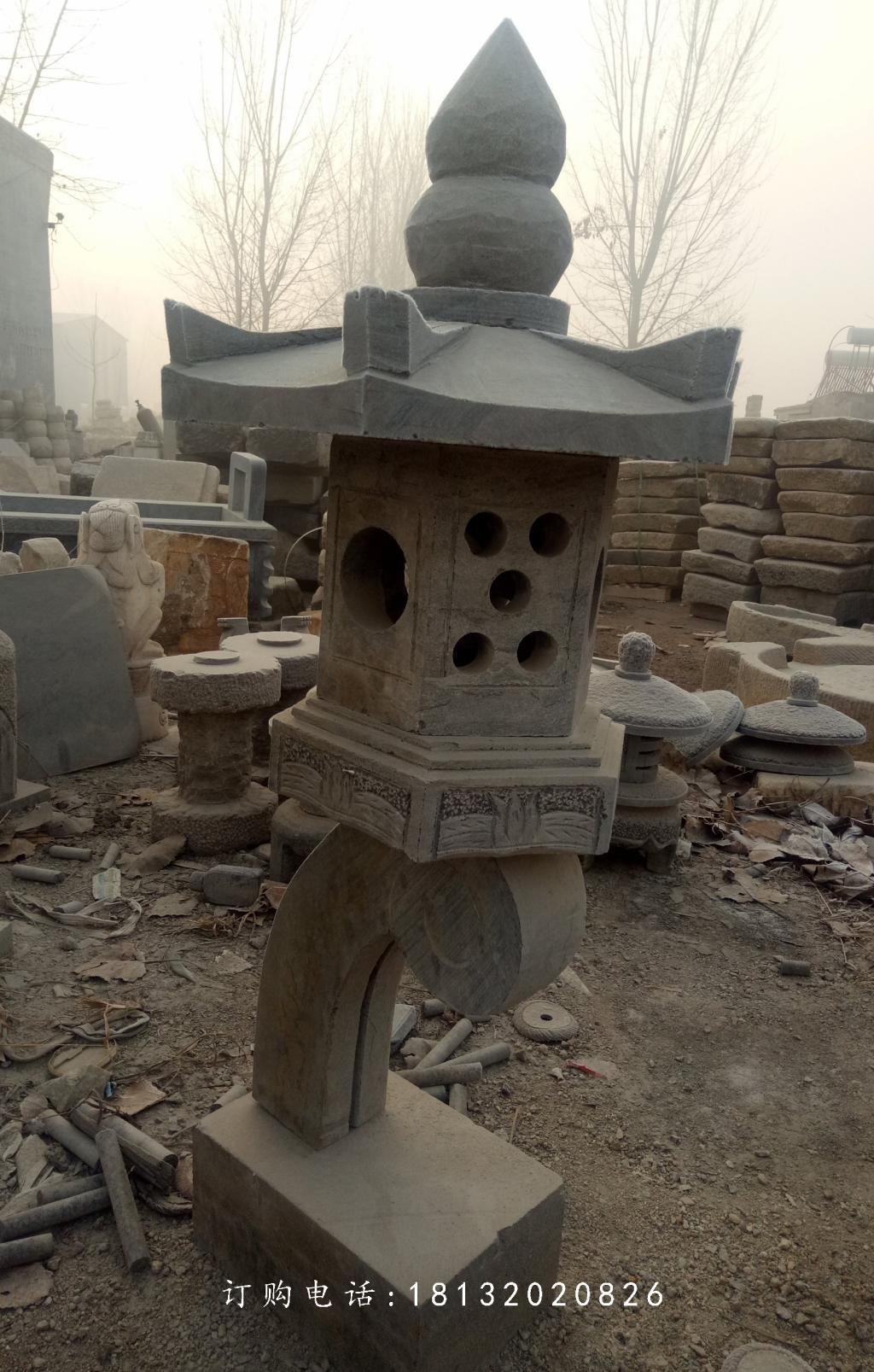 青石宮燈，仿古石燈