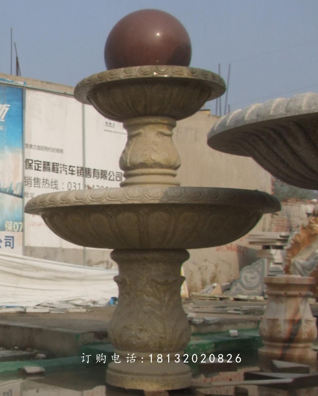 風(fēng)水球石雕，大理石風(fēng)水球噴泉雕塑