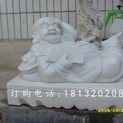 高枕無(wú)憂石雕，彌勒佛睡覺(jué)石雕，石雕佛像