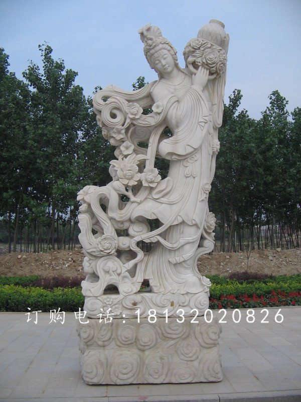 天女散花石雕，廣場(chǎng)景觀石雕