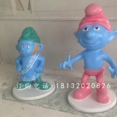 藍(lán)精靈雕塑，卡通玻璃鋼雕塑