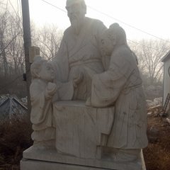 孔融讓梨石雕，廣場(chǎng)人物石雕