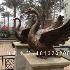 玻璃鋼噴水天鵝，噴泉天鵝