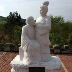 乳姑不怠石雕，二十四孝石雕