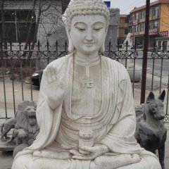 坐式如來(lái)佛雕塑，大理石佛像