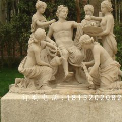 阿波羅與眾芙妮石雕，公園西方人物石雕