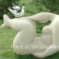 抽象女人石雕，公園景觀石雕