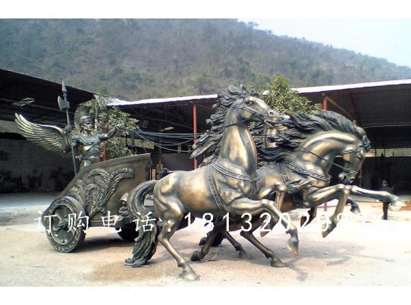 阿波羅戰(zhàn)車(chē)銅雕，廣場(chǎng)景觀銅雕
