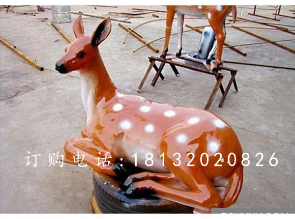 玻璃鋼梅花鹿雕塑，玻璃鋼仿真動(dòng)物