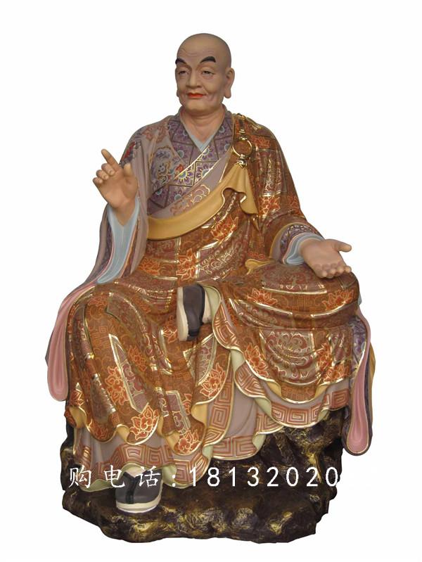 玻璃鋼十八羅漢雕塑，玻璃鋼彩繪佛像雕塑 (2)