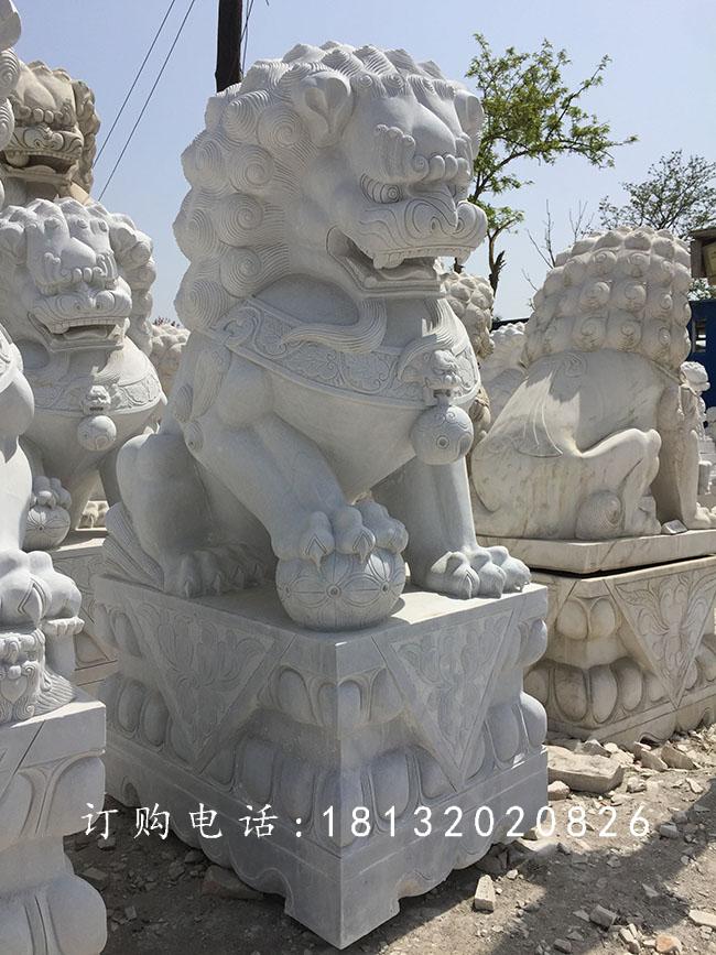 北京獅石雕，漢白玉獅子石雕 (2)