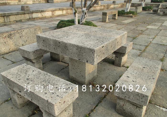 方桌石雕，長凳石雕，公園石桌凳