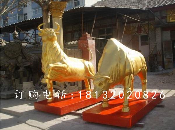 金牛銅雕，鎏金銅雕牛雕塑