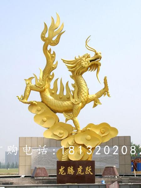 不銹鋼龍騰虎躍雕塑，廣場不銹鋼雕塑