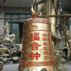 寺廟銅鐘，福音鐘銅雕