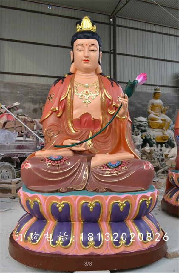 彩繪觀音雕塑，玻璃鋼仿真雕塑
