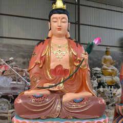 彩繪觀音雕塑，玻璃鋼仿真雕塑