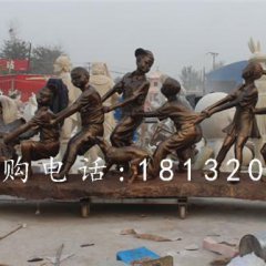 拔蘿卜銅雕，公園小品銅雕