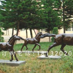 奔跑的馬雕塑，玻璃鋼馬雕塑