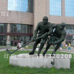 打高爾夫銅雕，廣場(chǎng)景觀銅雕