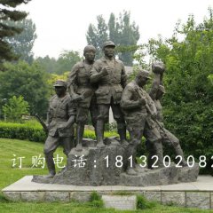 抗戰(zhàn)士兵銅雕，公園紀(jì)念銅雕