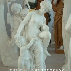 西方母子石雕，漢白玉人物雕塑
