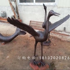 仙鶴銅雕，廣場動物銅雕