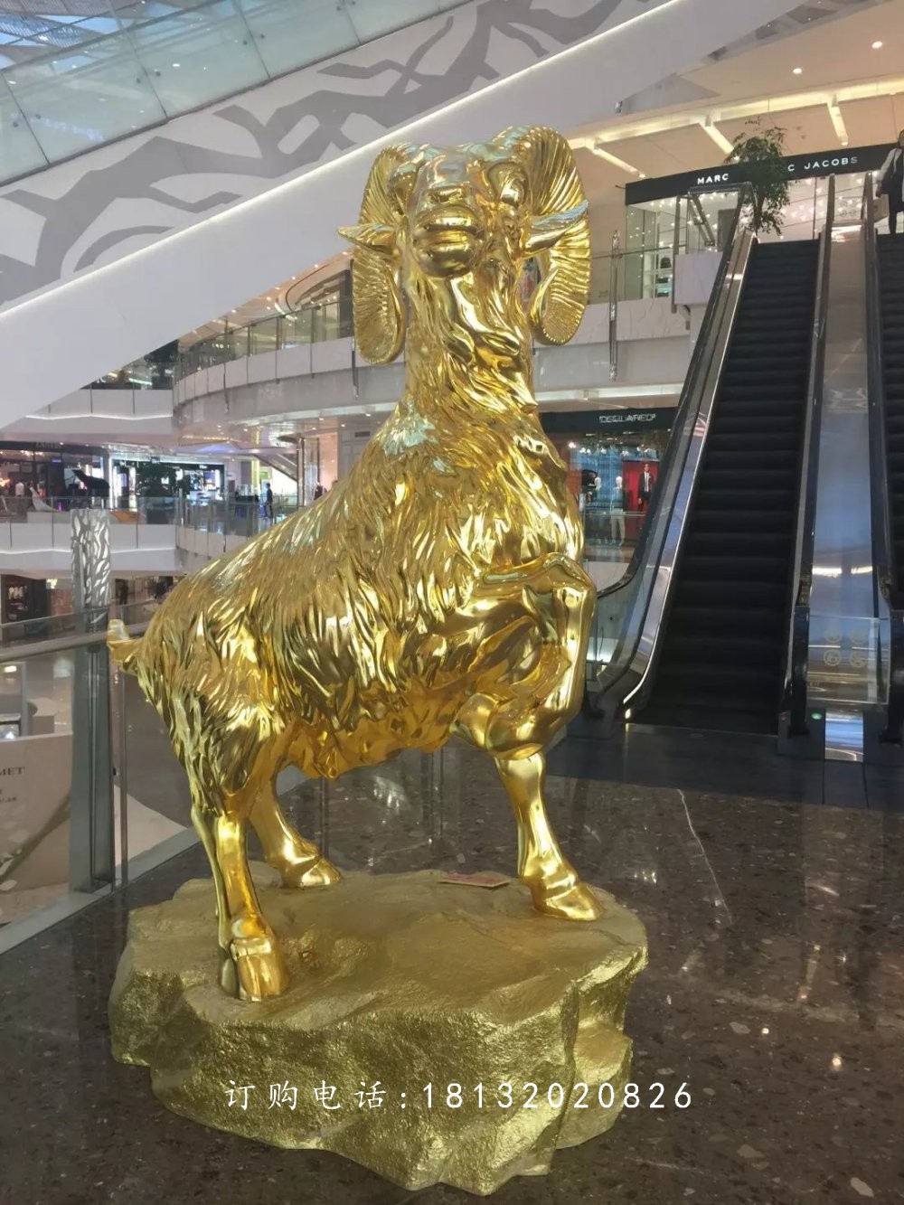 玻璃鋼綿羊，玻璃鋼仿銅動物雕塑