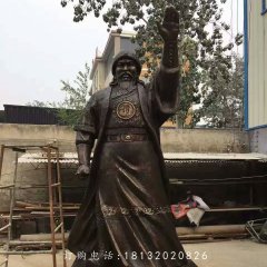 成吉思汗銅雕，廣場古人雕塑