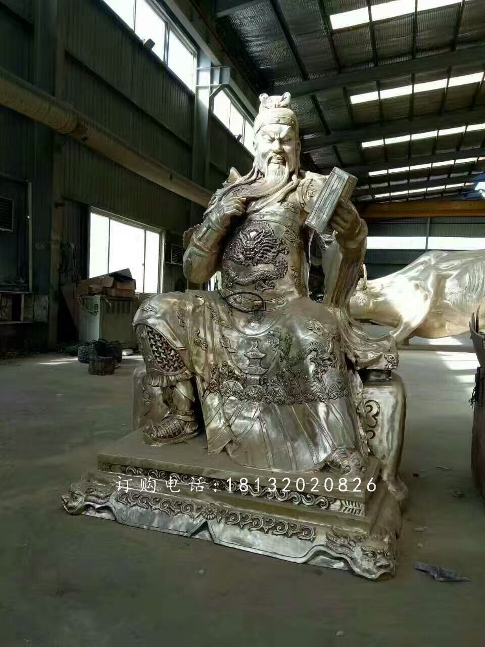 讀春秋關(guān)公雕塑，鑄銅人物雕塑