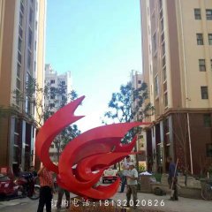 不銹鋼飛翔雕塑，小區(qū)景觀雕塑