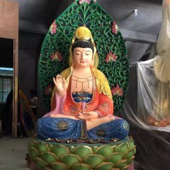 彩繪觀世音雕塑，玻璃鋼佛像