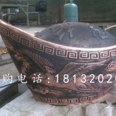 鍛造元寶，鍛銅元寶雕塑