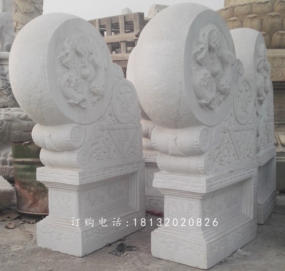 石雕門墩，抱鼓石 (2)