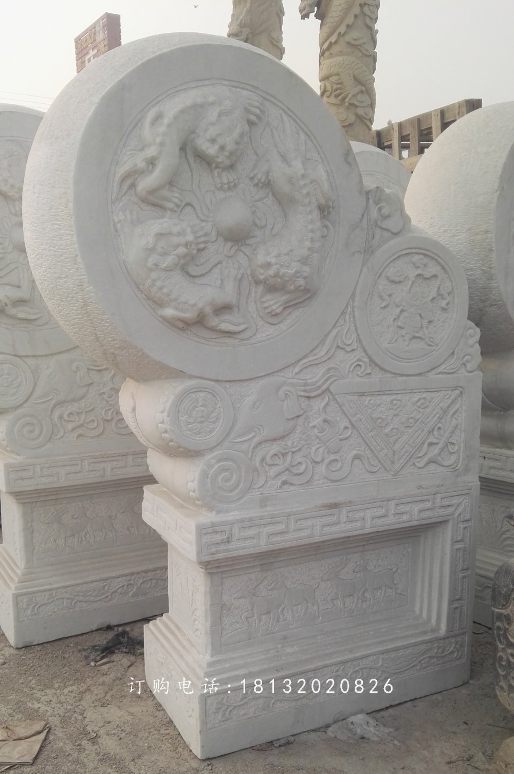 石雕門墩，抱鼓石 (1)